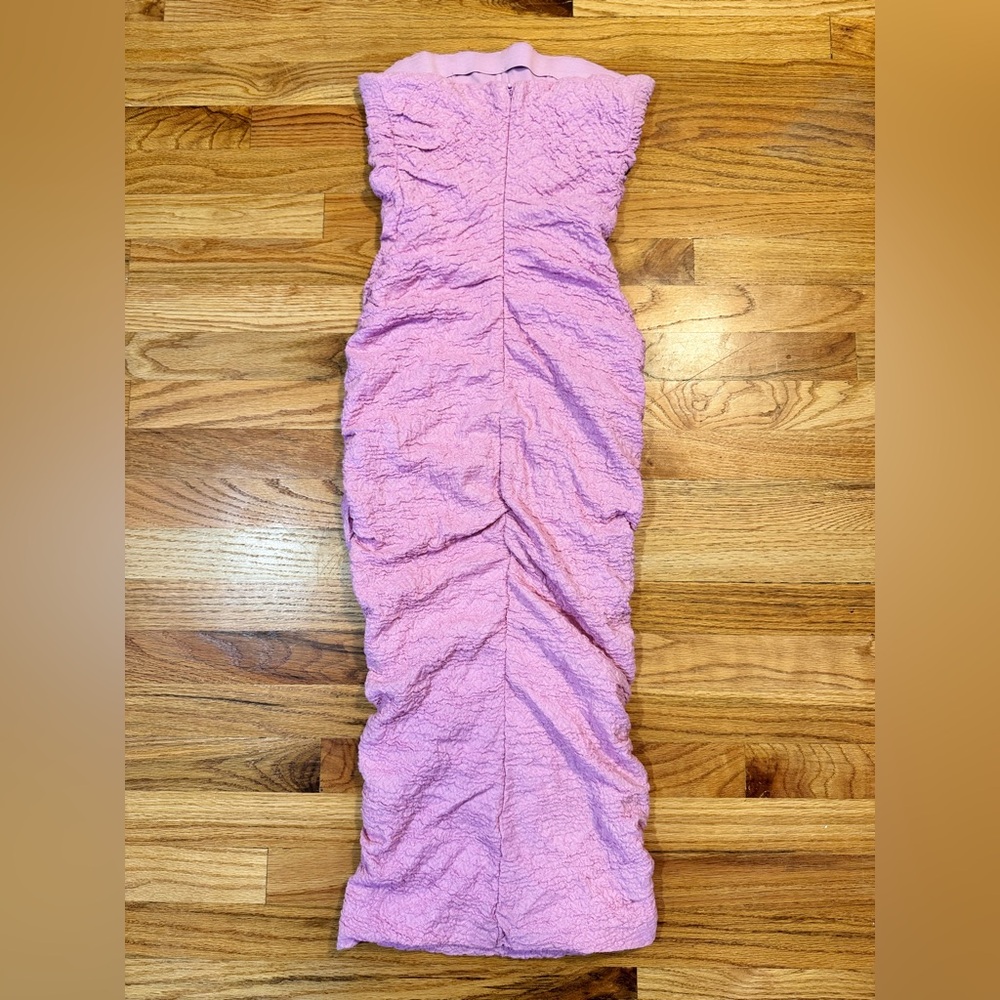 House Of CB Pink Corset Midi Dress Size Small Zip Up - Picture 14 of 16